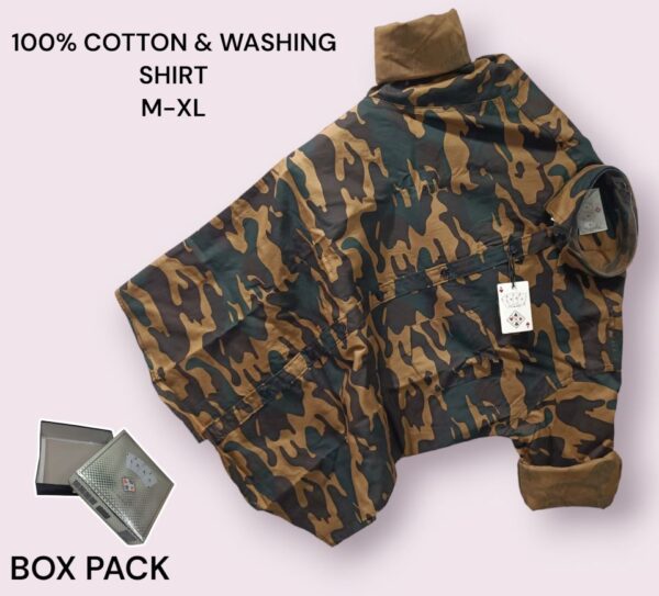 MENS MILITARY PRINTED BOX PACKING SHIRTS(PACK OF 3)