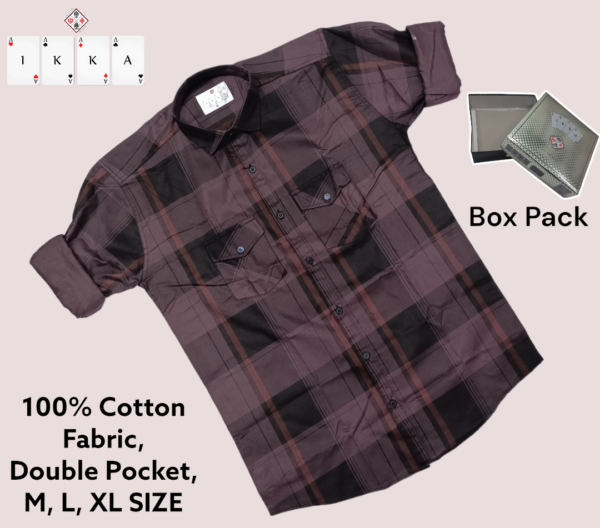 MENS DOUBLE POCKET CHECKERED SHIRTS( PACK OF 3)