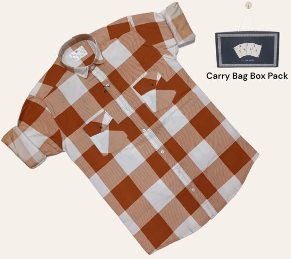 MENS CHECKERED BOX PACKING SHIRTS