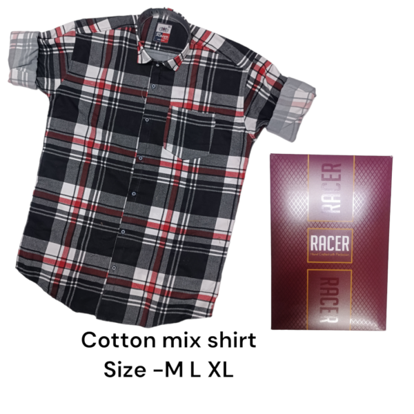 MEN BOX PACK COTTON MIX CKECKS SHIRTS-6402-(PACK OF 3)