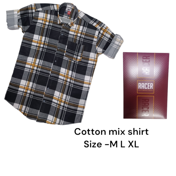 MEN BOX PACK COTTON MIX CHECKS SHIRTS-6402-(PACK OF 3)