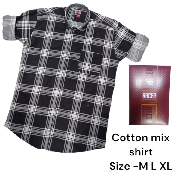 MEN BOX PACK COTTON MIX CHECKS SHIRTS-6403-(PACK OF 3)