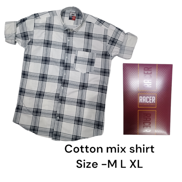 MEN BOX PACK COTTON MIX CHECKS SHIRTS-6403-(PACK OF 3)