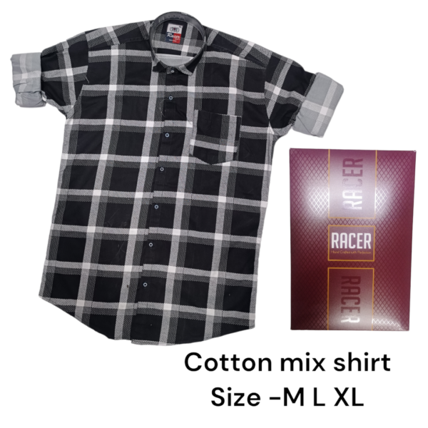 MEN BOX PACK COTTON MIX CHECKS SHIRTS-6409-(PACK OF 3)