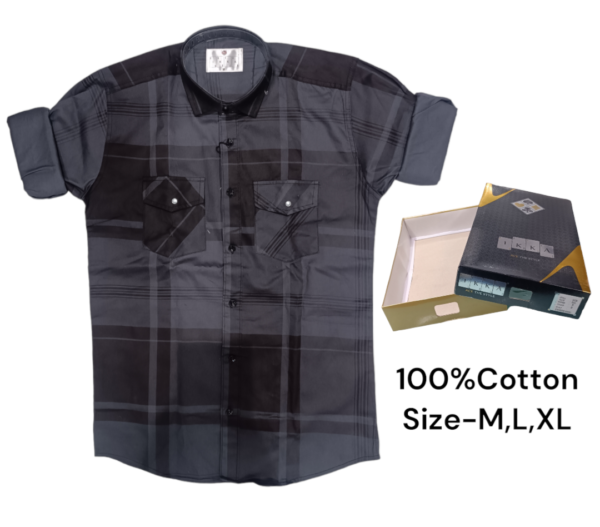 MEN BOX PACK 100%COTTON CHECKS SHIRT-9202-(PACK OF 3)