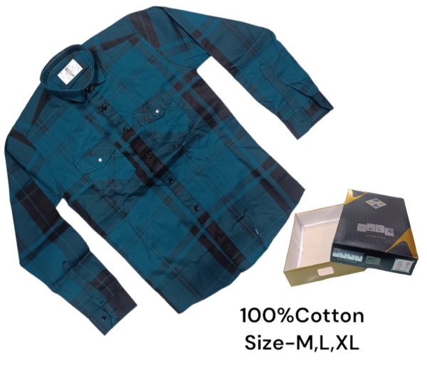 MEN BOX PACK 100%COTTON CHECKS SHIRT-9202-(PACK OF 3)