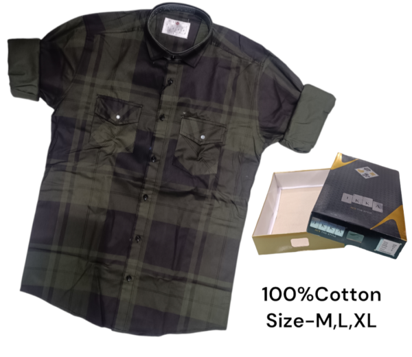 MEN BOX PACK 100%COTTON CHECKS SHIRT-9203-(PACK OF 3)