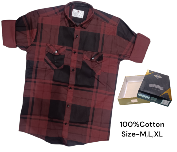 MEN BOX PACK 100%COTTON CHECKS SHIRT-9203