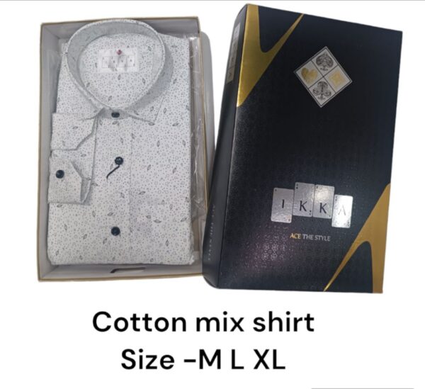 MEN BOX PACK COTTON MIX PRINTED SHIRT-9207-(PACK OF 3)