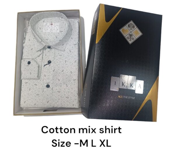 MEN BOX PACK COTTON MIX PRINTED SHIRT-9207-(PACK OF 3)