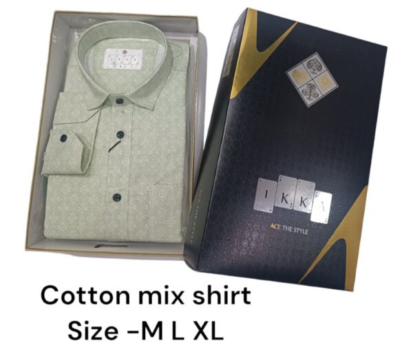 MEN BOX PACK COTTON MIX PRINTED SHIRT-9208-(PACK OF 3)