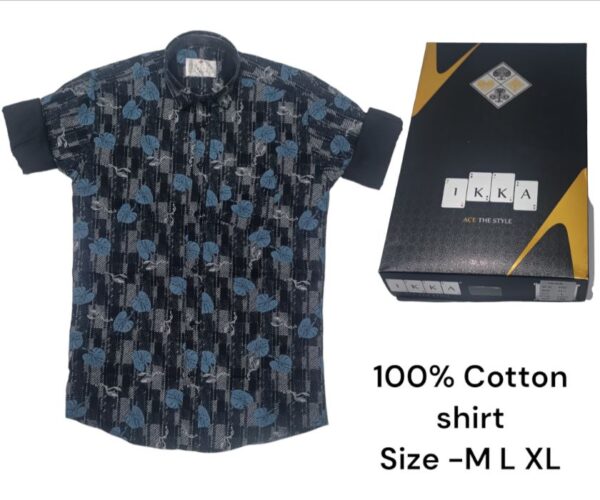 MEN BOX PACK COTTON MIX PRINTED SHIRT-9208-(PACK OF 3)