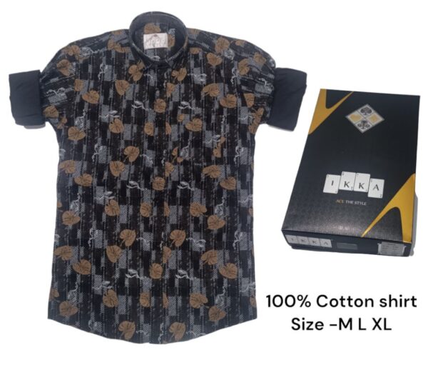 MEN BOX PACK 100% COTTON PRINTED SHIRT-9209-(PACK OF 3)