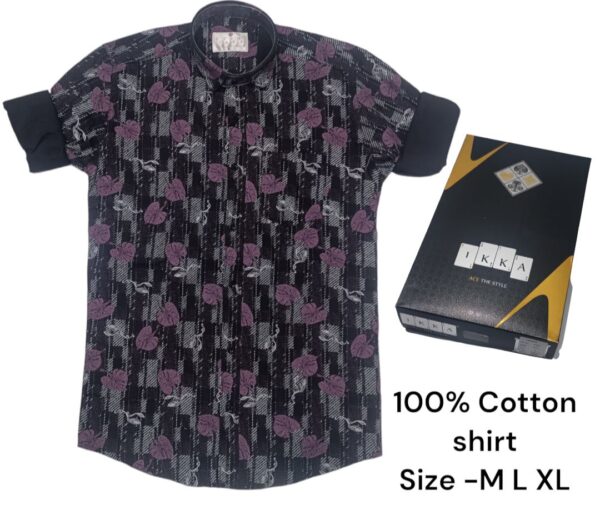 MEN BOX PACK 100% COTTON PRINTED SHIRT-9209-(PACK OF 3)