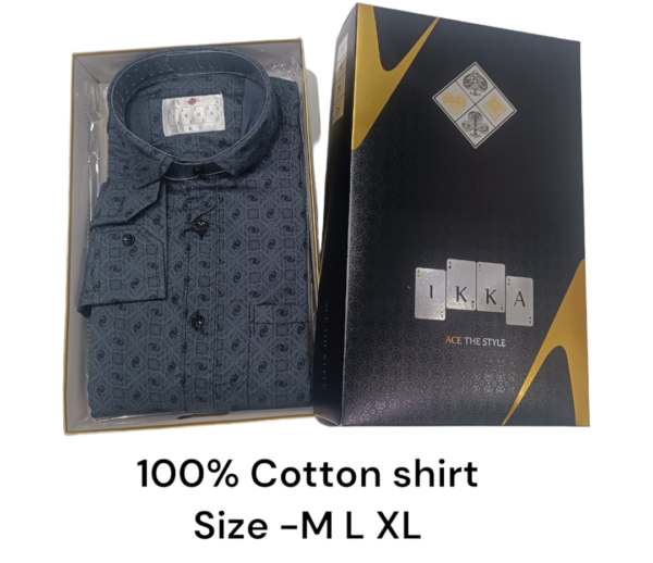 MEN BOX PACK 100% COTTON PRINTED SHIRT-9210-(PACK OF 3)