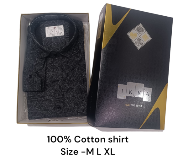 MEN BOX PACK 100% COTTON PRINTED SHIRT-9211-(PACK OF 3)