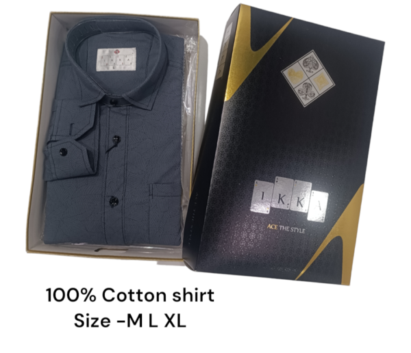 MEN BOX PACK 100% COTTON PRINTED SHIRT-9211-(PACK OF 3)