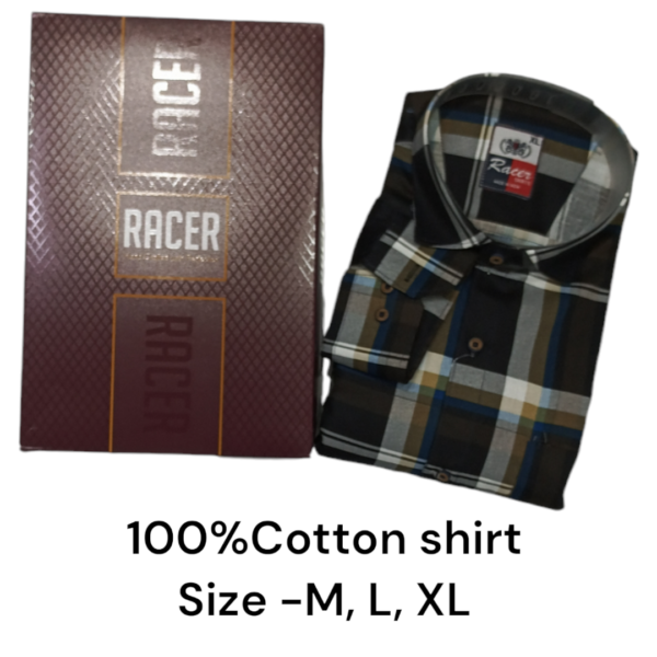 MEN'S BOX PACK 100%COTTON CHECKS SHIRTS-6392-(PACK OF 3)