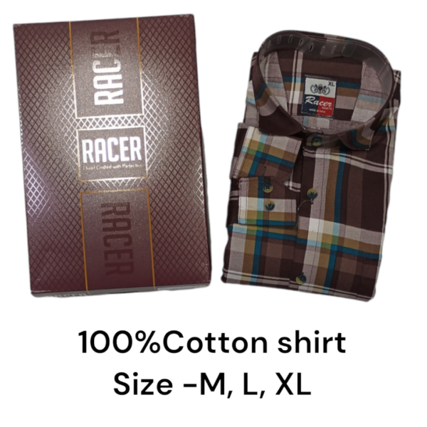 MEN'S BOX PACK 100%COTTON CHECKS SHIRTS-6392-(PACK OF 3)