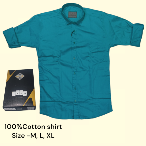 MEN BOX PACK 100% COTTON SOLID SHIRTS-9227-(PACK OF 3)